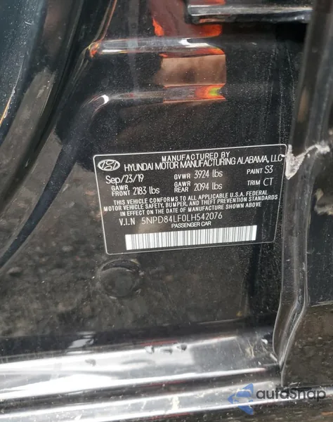 2020 Hyundai Elantra Sel z USA, uszkodzony, nr VIN 5NPD84LF0LH542076